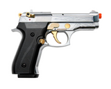 Firat Compact V92F Gold Engraved With Gold Fittings - Front Firing Blank Gun