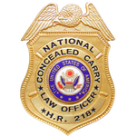 HR218 National Concealed Carry Law officer Badge