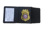 Leather badge and ID case holder LAW OFFICER