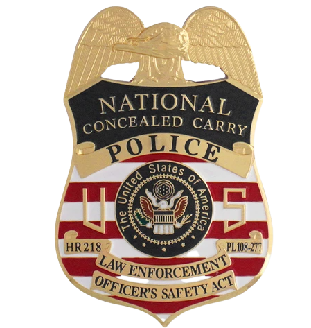HR218 National Concealed Carry Police Badge