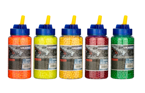 2000 BBs .12g 6mm Quickload Container Airsoft Gun| Assorted Colors
