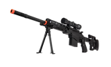 SPRING AIRSOFT SNIPER RIFLE GUN WITH SCOPE LASER LIGHT BIPOD 350 FPS