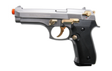 V92F Fume Finish with Gold Fittings - Front Firing Blank Gun