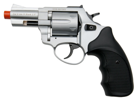 Zoraki R1 2.5" Barrel Revolver Silver Finish - 9mm Front Firing Blank Gun